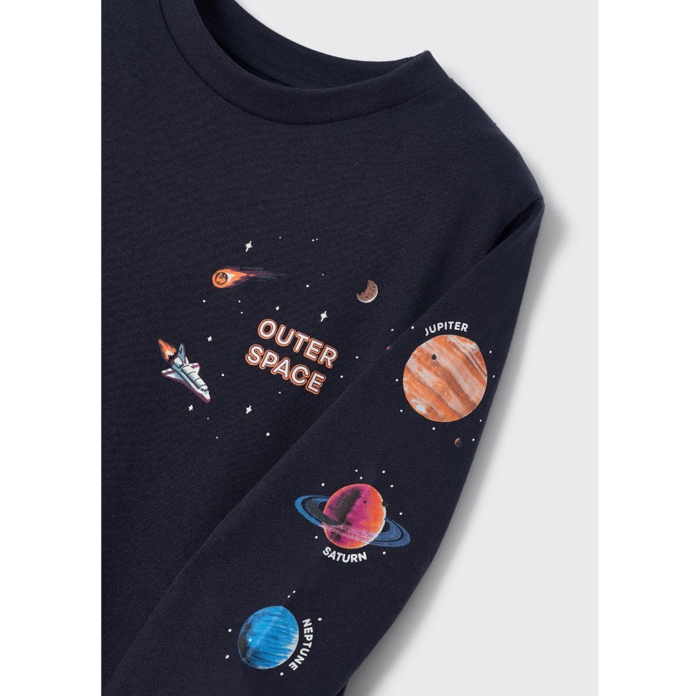 Mayoral Kışlık Erkek Uzun Kol T-shirt Koyu Mavi