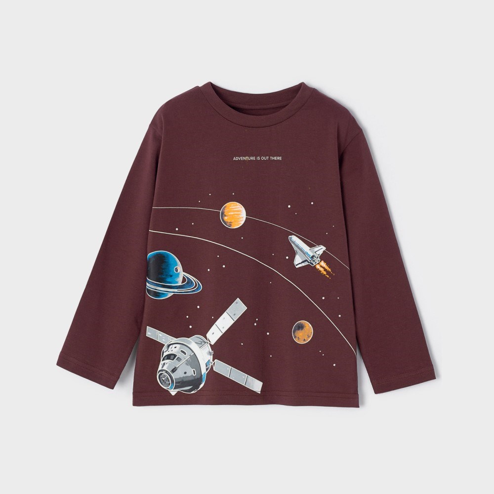Mayoral Kışlık Erkek Uzun Kol T-shirt Bordo
