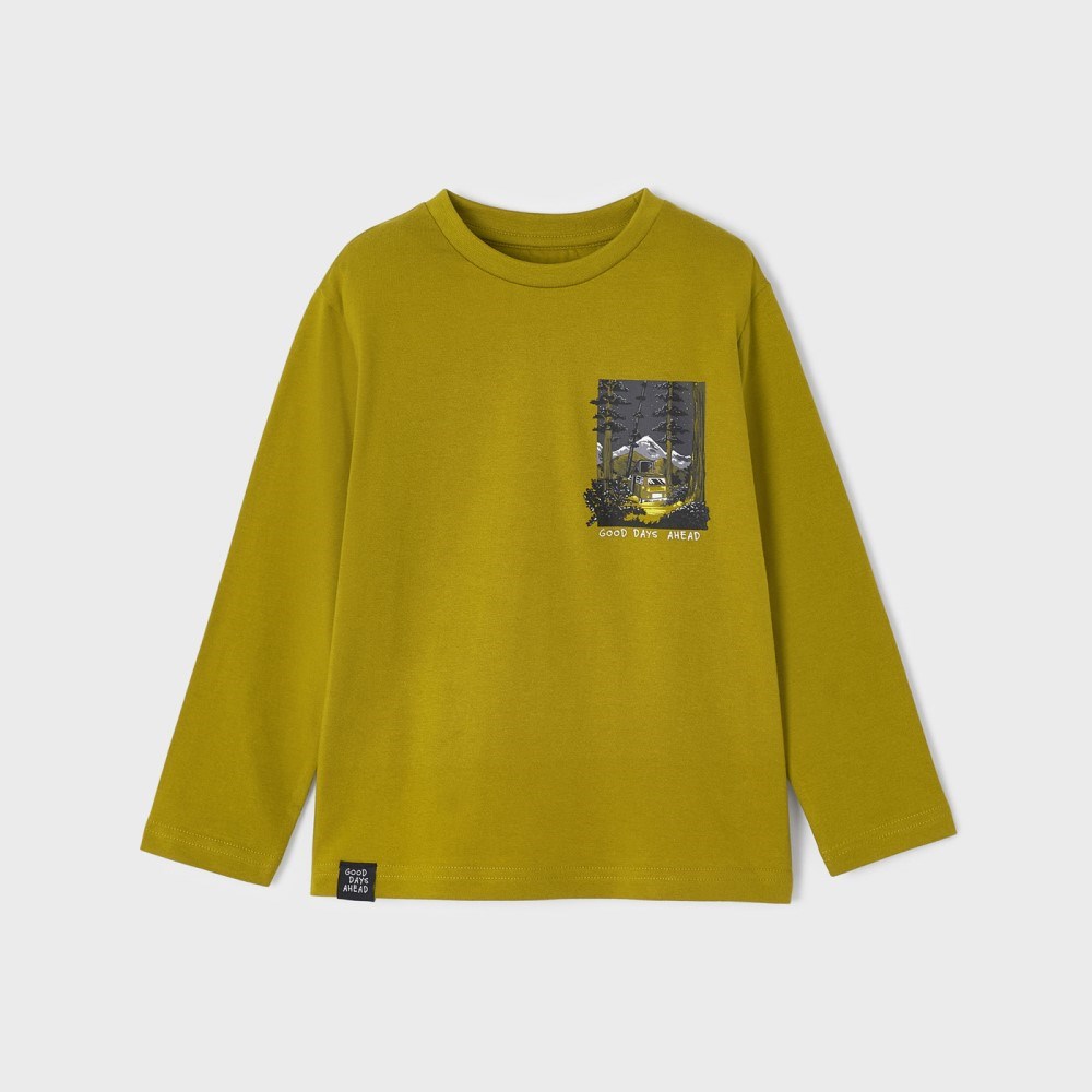 Mayoral Kışlık Erkek Uzun Kol T-shirt Yeşil