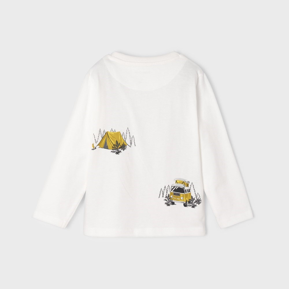Mayoral Kışlık Erkek Uzun Kol T-shirt Beyaz