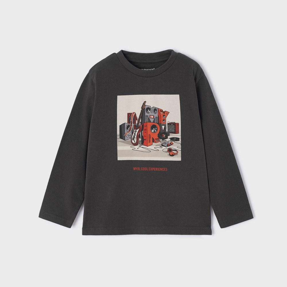 Mayoral Kışlık Erkek Uzun Kol T-shirt Gri