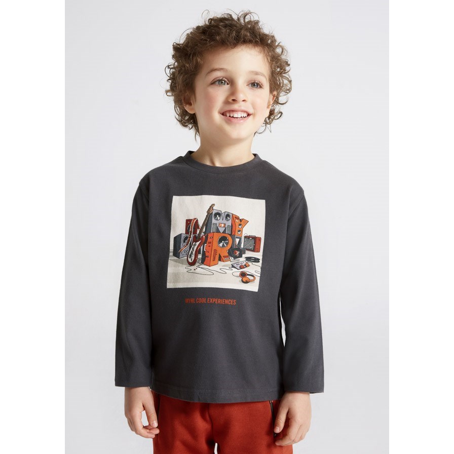 Mayoral Kışlık Erkek Uzun Kol T-shirt Gri