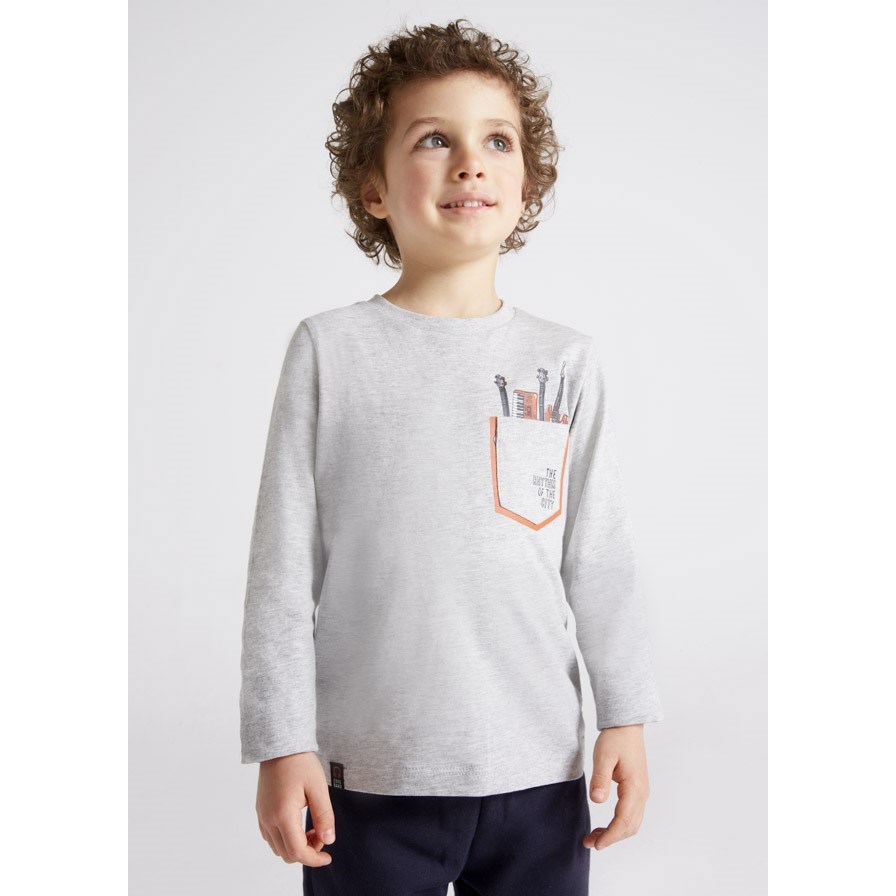 Mayoral Kışlık Erkek Uzun Kol T-shirt 2'li Set Turuncu