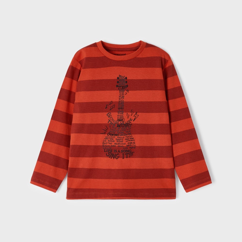 Mayoral Kışlık Erkek Uzun Kol T-shirt 2'li Set Turuncu