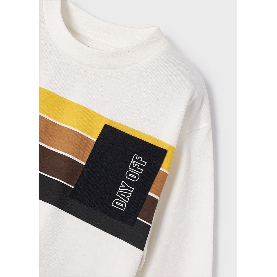 Mayoral Kışlık Erkek Uzun Kol T-shirt Beyaz