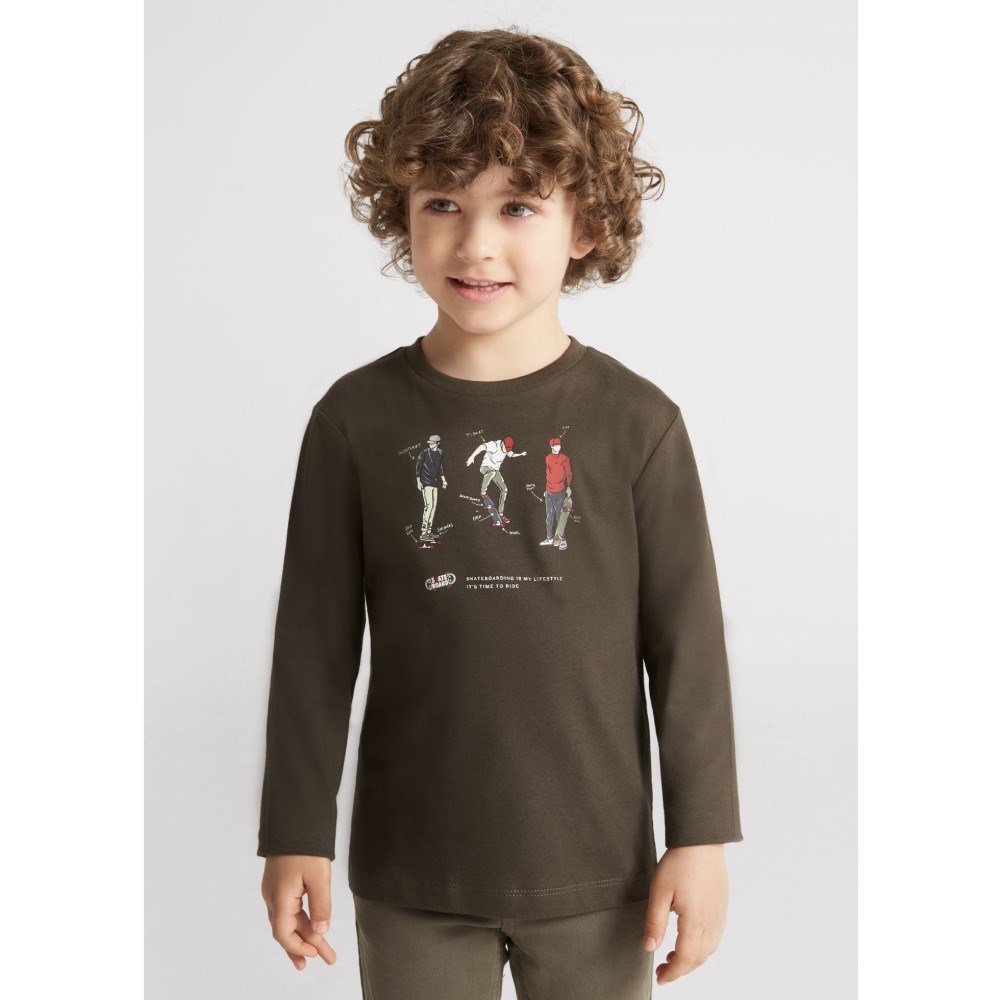 Mayoral Kışlık Erkek Uzun Kol T-shirt 2'li Set Yeşil