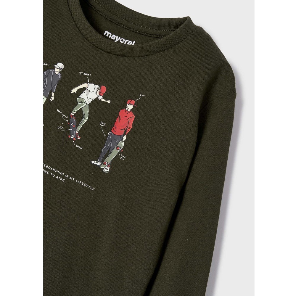 Mayoral Kışlık Erkek Uzun Kol T-shirt 2'li Set Yeşil