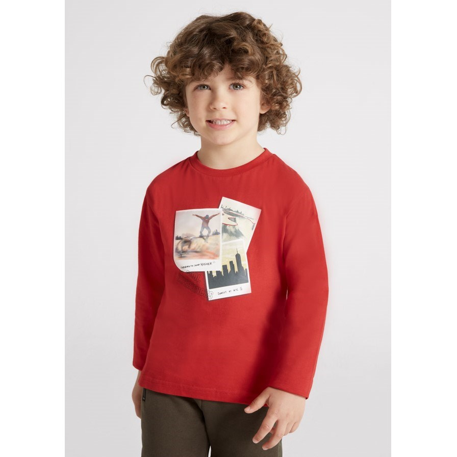 Mayoral Kışlık Erkek Uzun Kol T-shirt Turuncu
