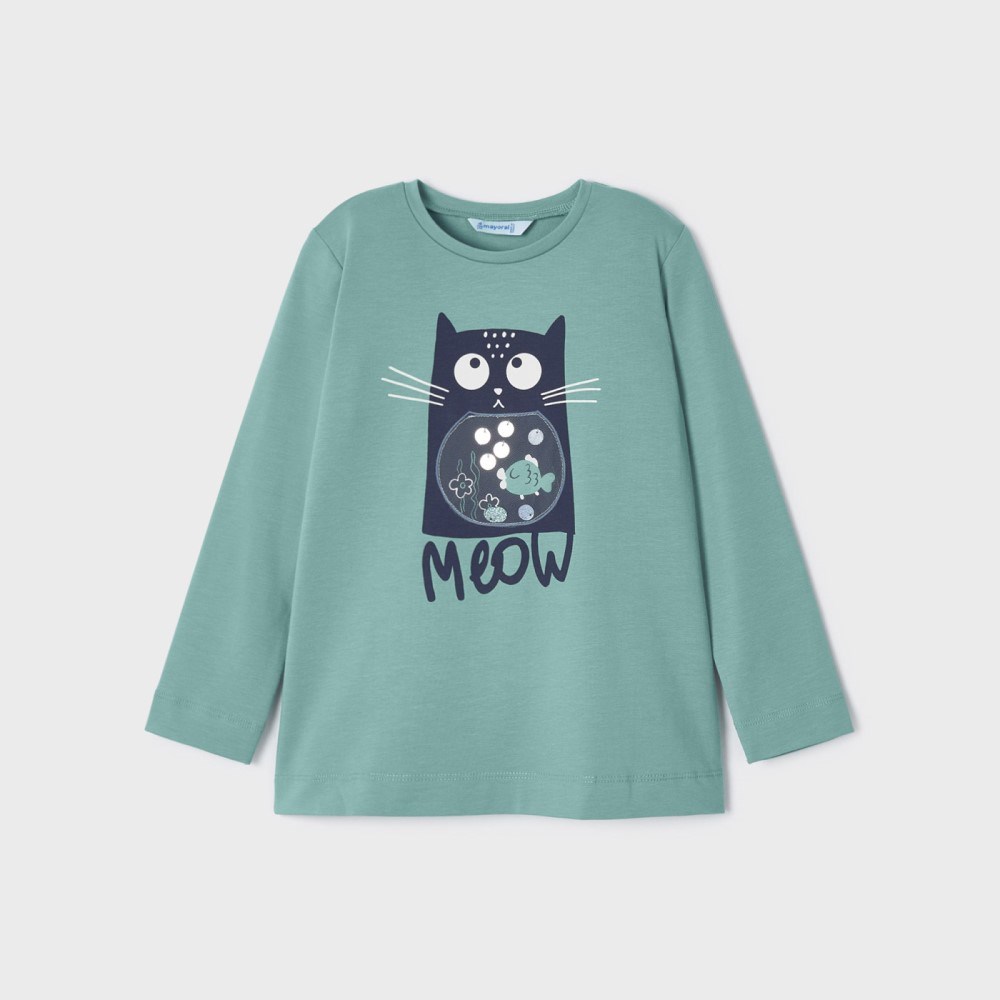 Mayoral Kışlık Kız Uzun Kol T-shirt Yeşil