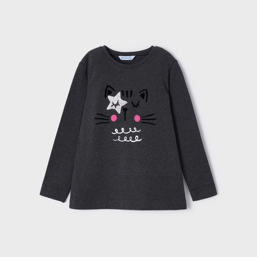 Mayoral Kışlık Kız Uzun Kol T-shirt Gri