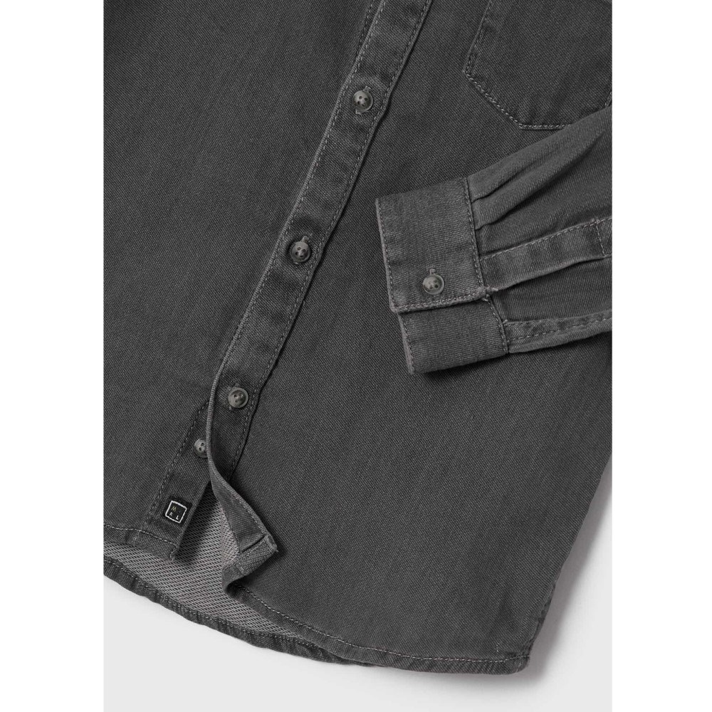 Mayoral Kışlık Erkek Uzun Kol Denim Gömlek Gri