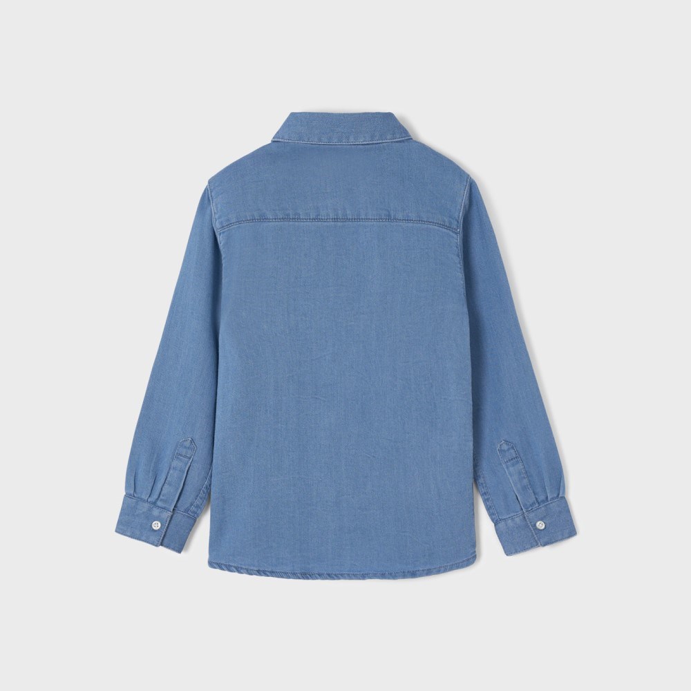 Mayoral Kışlık Erkek Uzun Kol Denim Gömlek Mavi