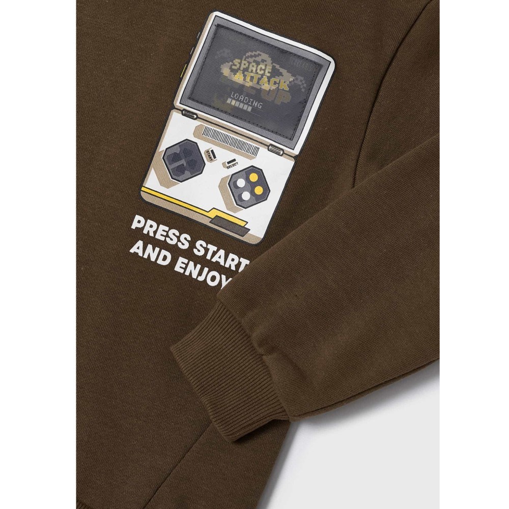 Mayoral Kışlık Erkek Uzun Kol Kapşonlu S-shirt Kahverengi 
