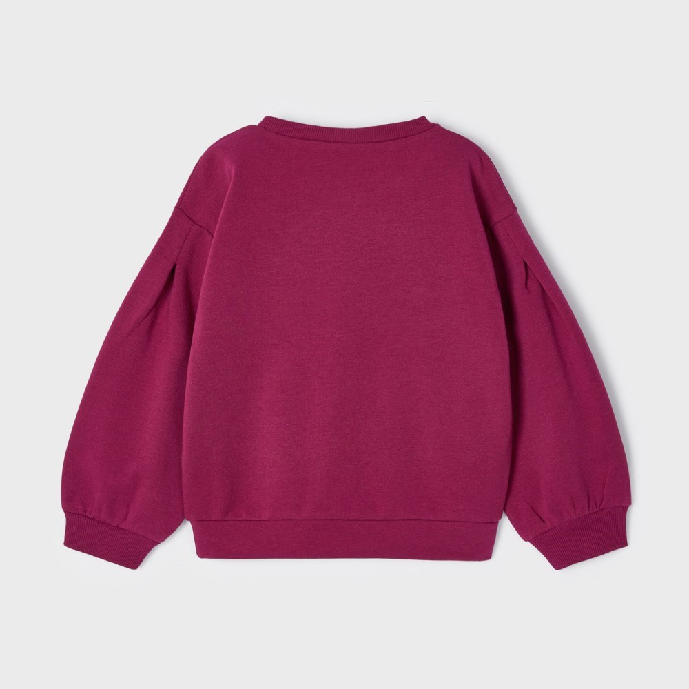 Mayoral Kışlık Kız Uzun Kol İşlemeli S-shirt Bordo