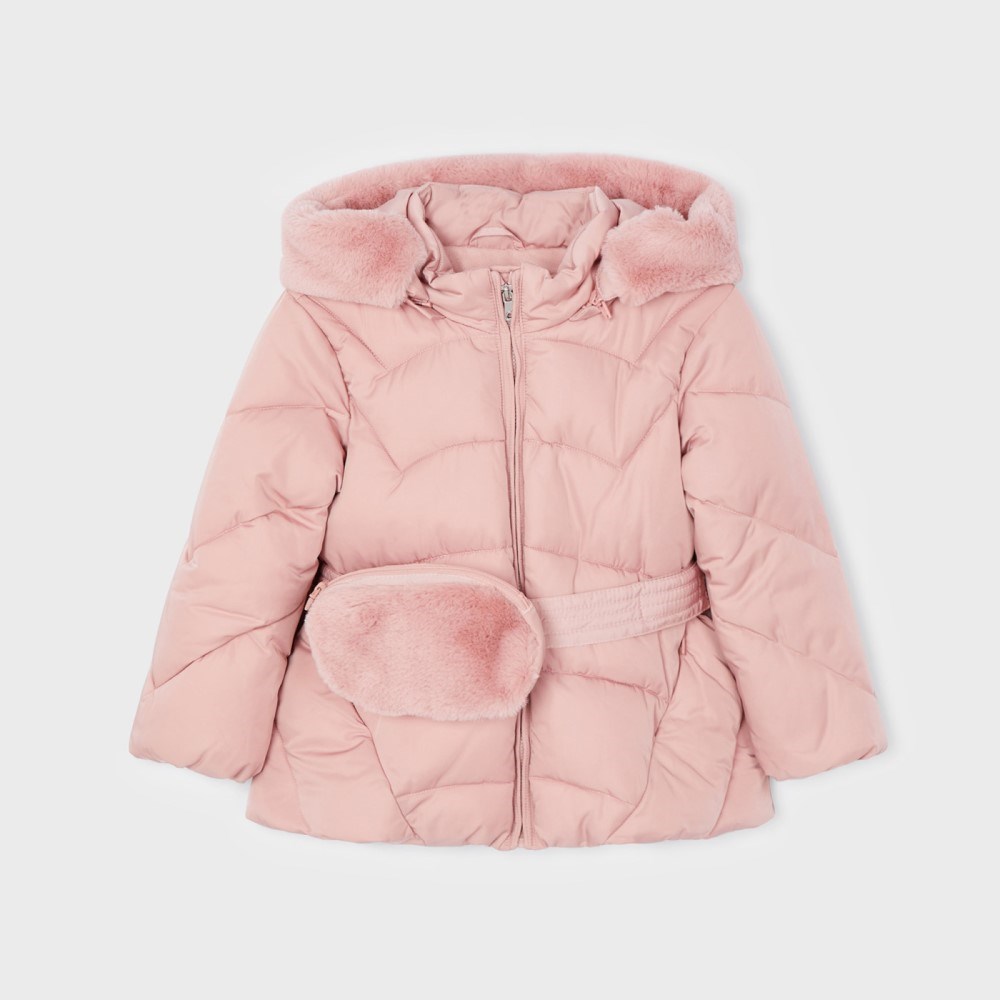 Mayoral Kışlık Kız Kapşonlu Mont Pembe