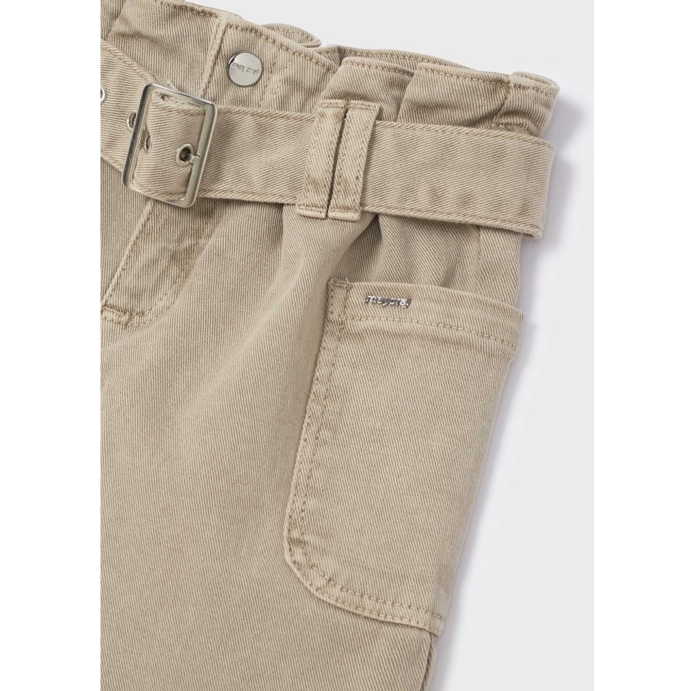 Mayoral Kışlık Kız Denim Pantolon Krem