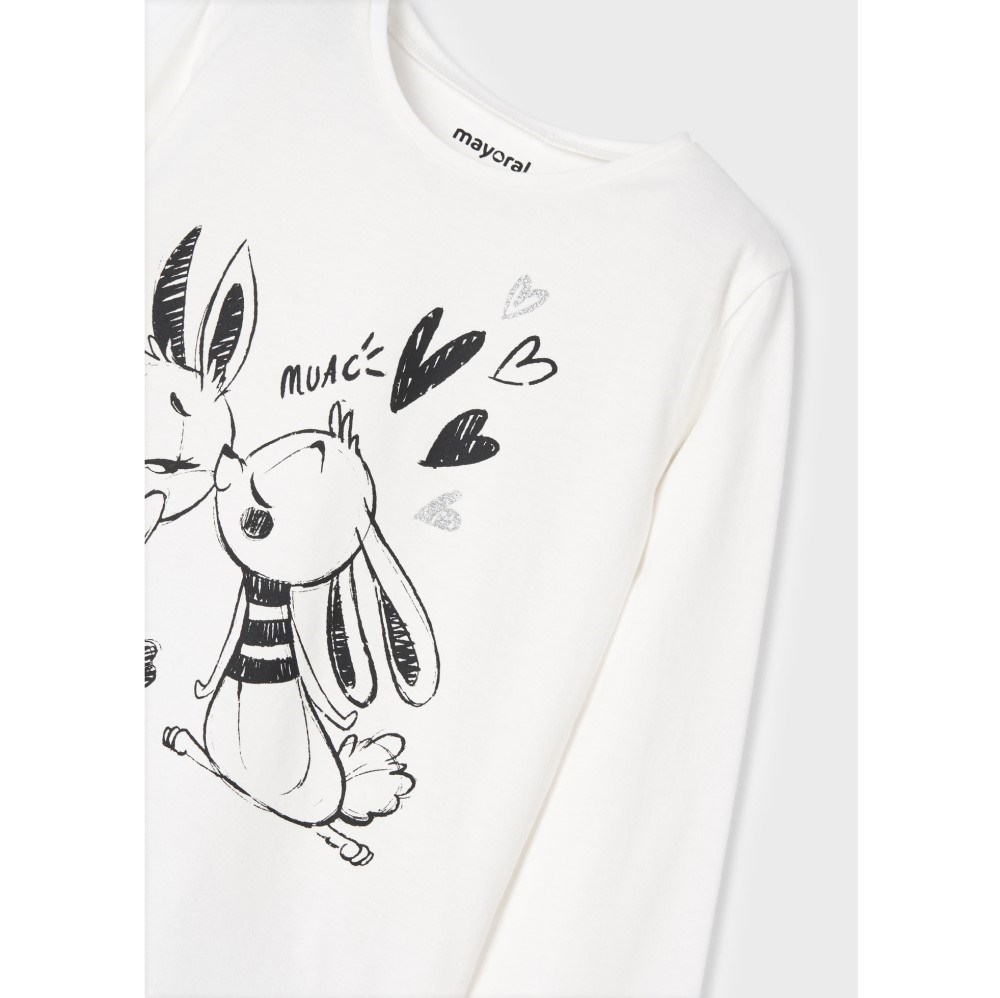 Mayoral Kışlık Kız Pijama Takım Beyaz