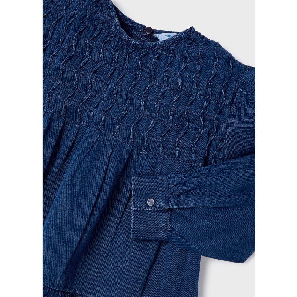 Mayoral Kışlık Kız Denim Elbise Mavi