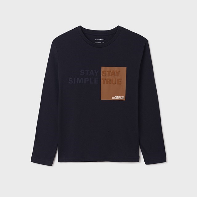 Mayoral Kışlık Erkek Uzun Kol T-shirt Koyu Mavi