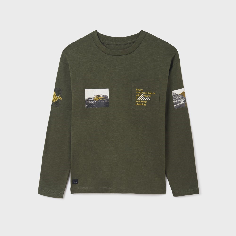 Mayoral Kışlık Erkek Uzun Kol T-shirt Yeşil