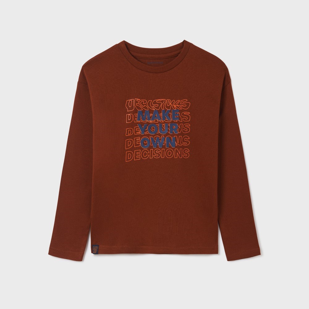 Mayoral Kışlık Erkek Uzun Kol T-shirt Turuncu