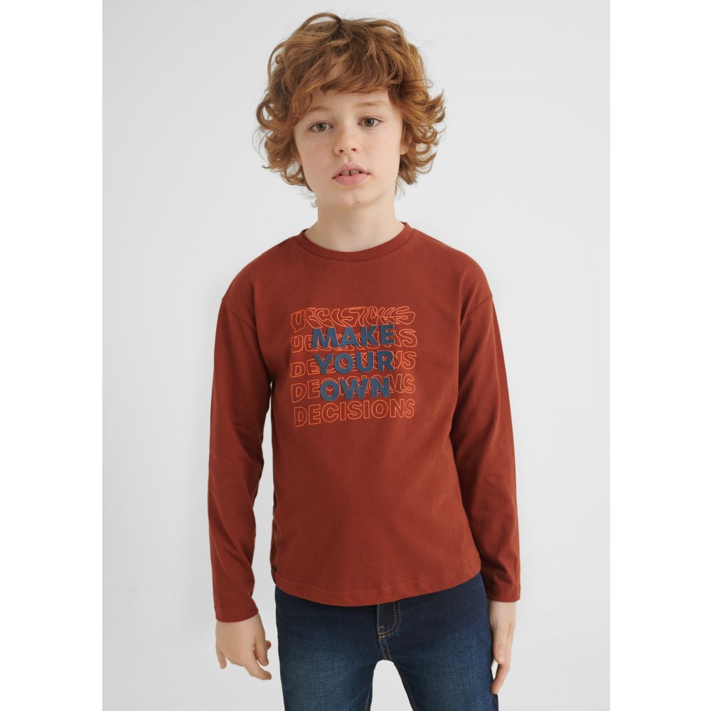 Mayoral Kışlık Erkek Uzun Kol T-shirt Turuncu
