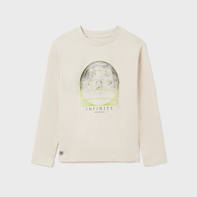 Mayoral Kışlık Erkek Uzun Kol T-shirt Krem