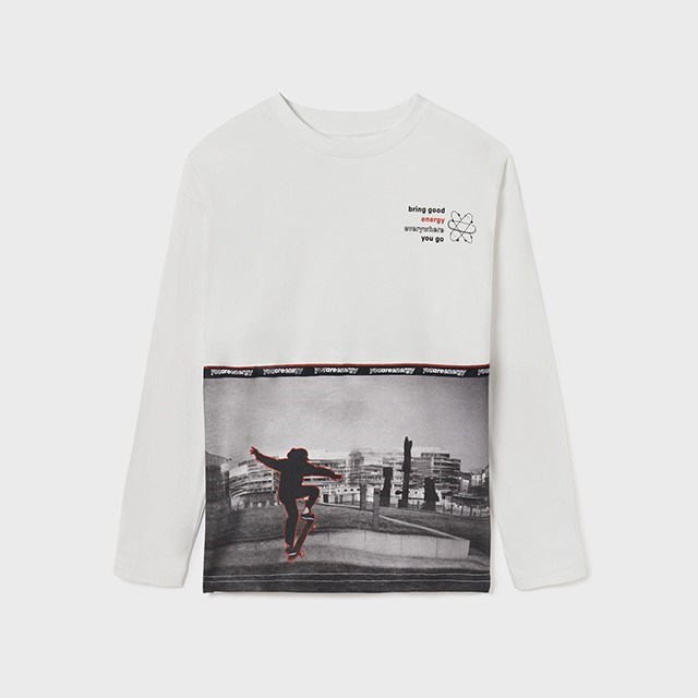 Mayoral Kışlık Erkek Uzun Kol T-shirt Krem