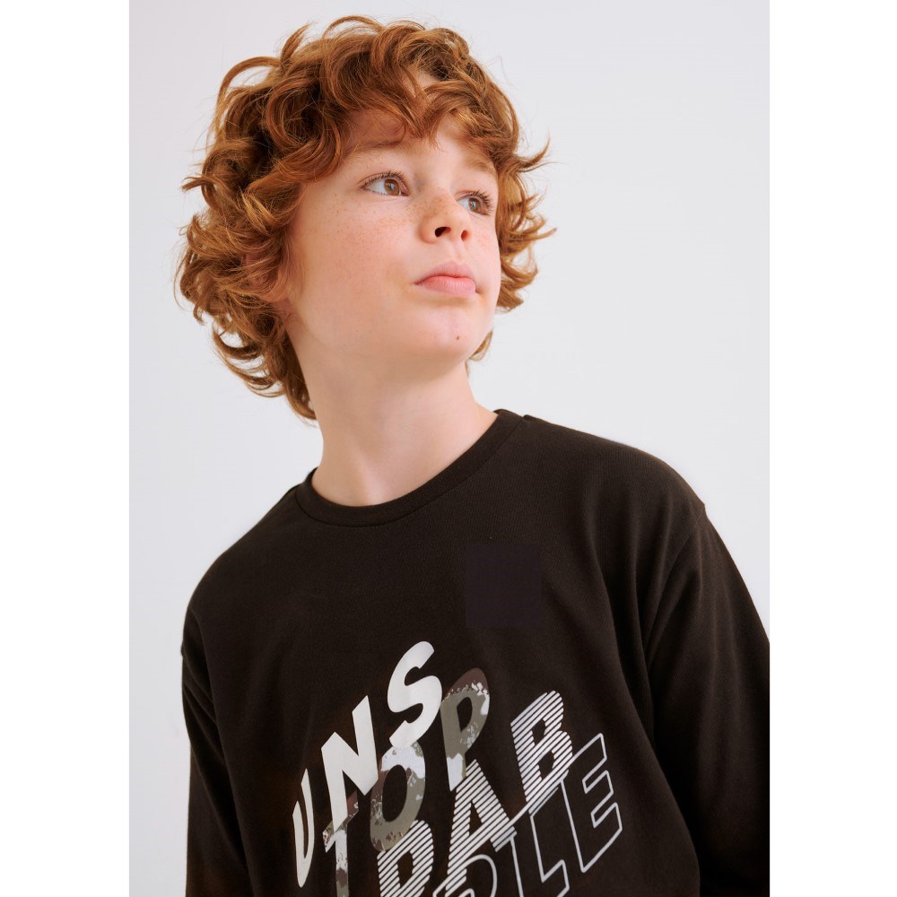 Mayoral Kışlık Erkek Uzun Kollu T-shirt Kahverengi 