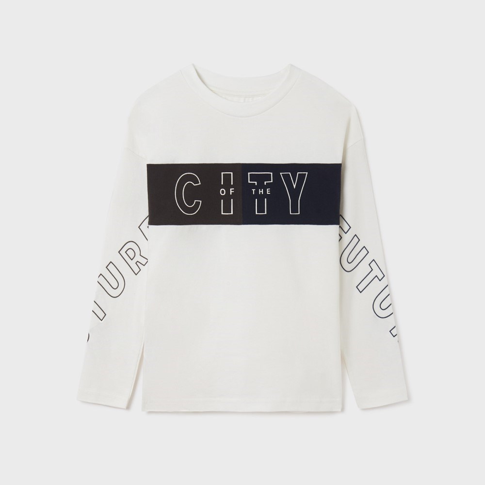 Mayoral Kışlık Erkek Uzun Kollu T-shirt Krem