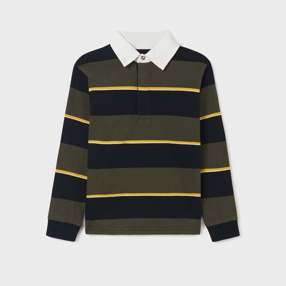 Mayoral Kışlık Erkek Uzun Kol Polo Yaka T-shirt Yeşil
