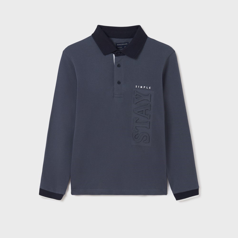 Mayoral Kışlık Erkek Uzun Kol Polo Yaka T-shirt Gri