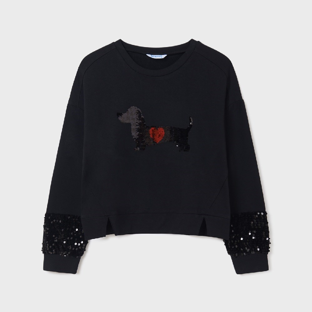 Mayoral Kışlık Kız Uzun Kol S-shirt Siyah