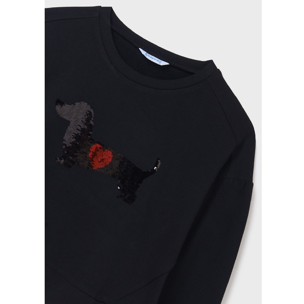 Mayoral Kışlık Kız Uzun Kol S-shirt Siyah