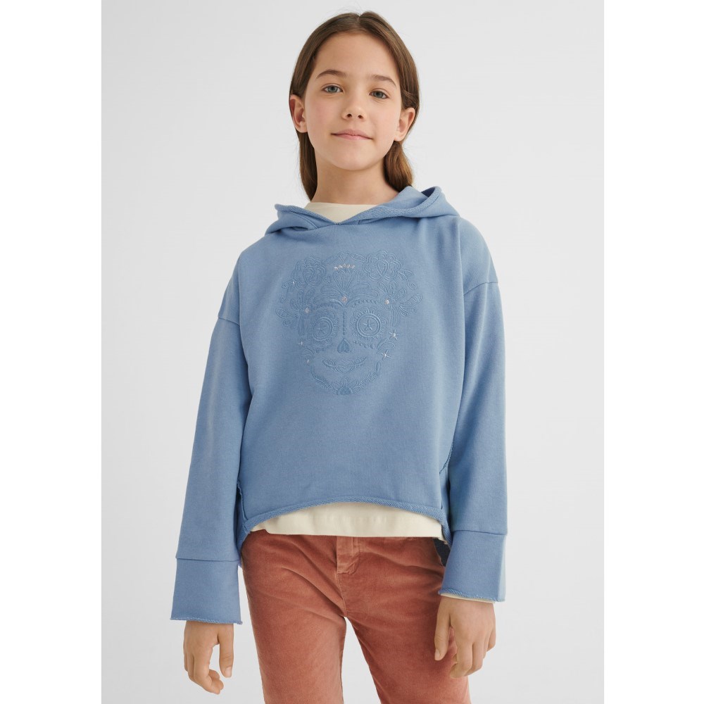 Mayoral Kışlık Kız Kapşonlu S-shirt Koyu Mavi