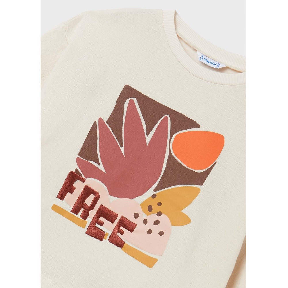 Mayoral Kışlık Kız Uzun Kol S-shirt Krem