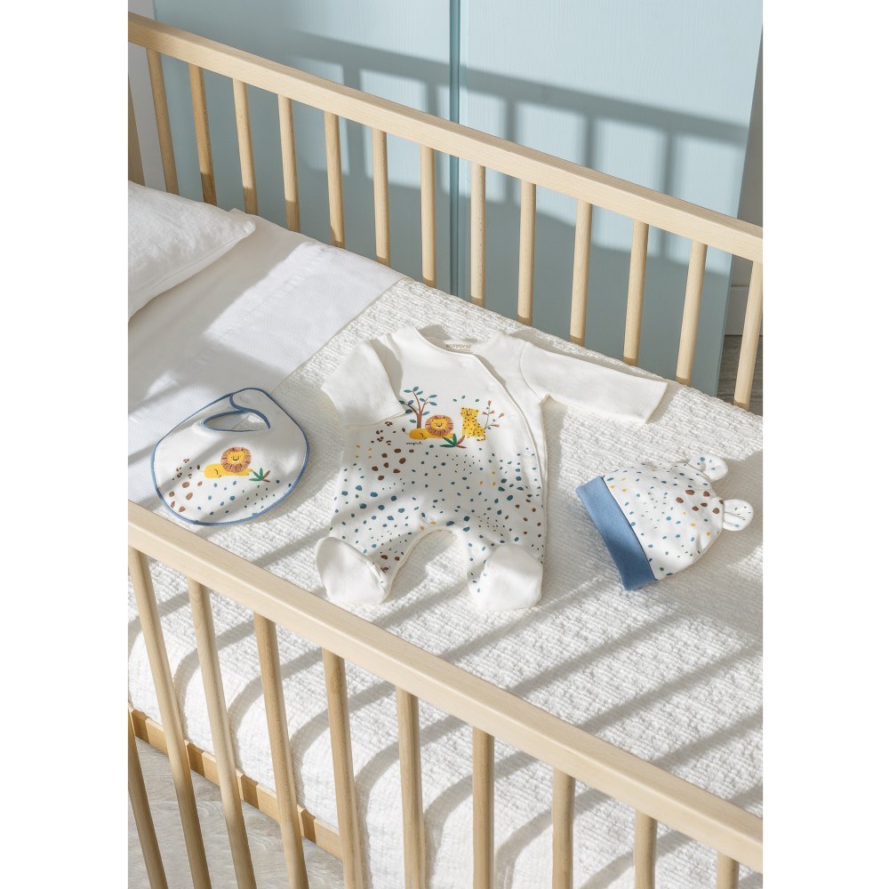Mayoral Kışlık Erkek Bebek Patikli Tulum Bere Set Mavi