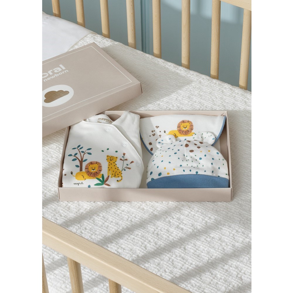 Mayoral Kışlık Erkek Bebek Patikli Tulum Bere Set Mavi