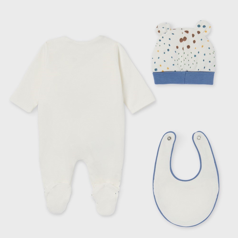 Mayoral Kışlık Erkek Bebek Patikli Tulum Bere Set Mavi