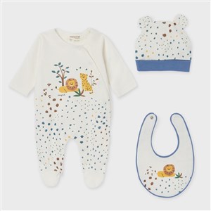Mayoral Kışlık Erkek Bebek Patikli Tulum Bere Set