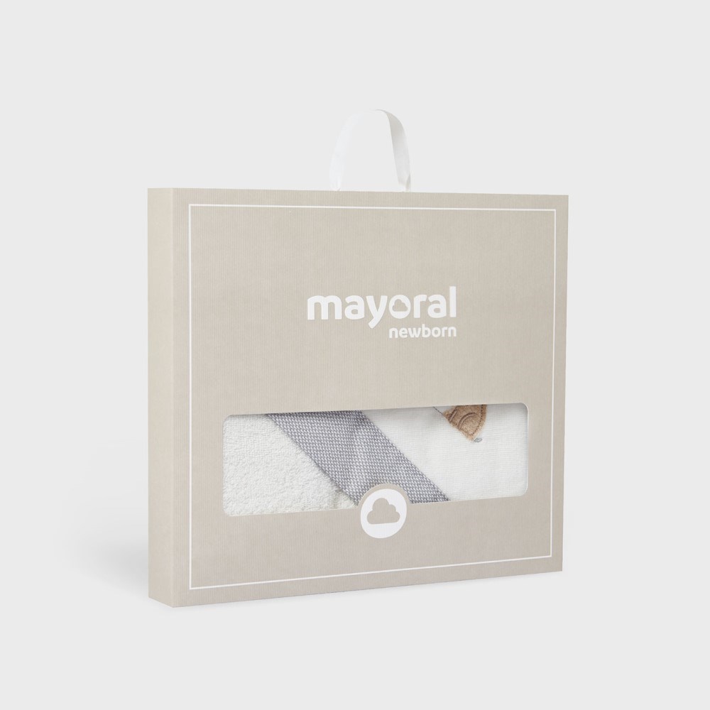 Mayoral Bebek Banyo Havlusu Ekru Gri 