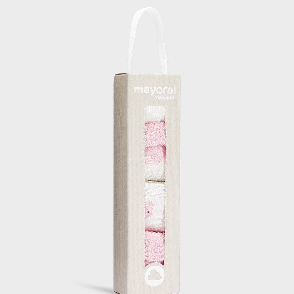 Mayoral Kışlık Kız Bebek Çorap 4'lü Set Pembe