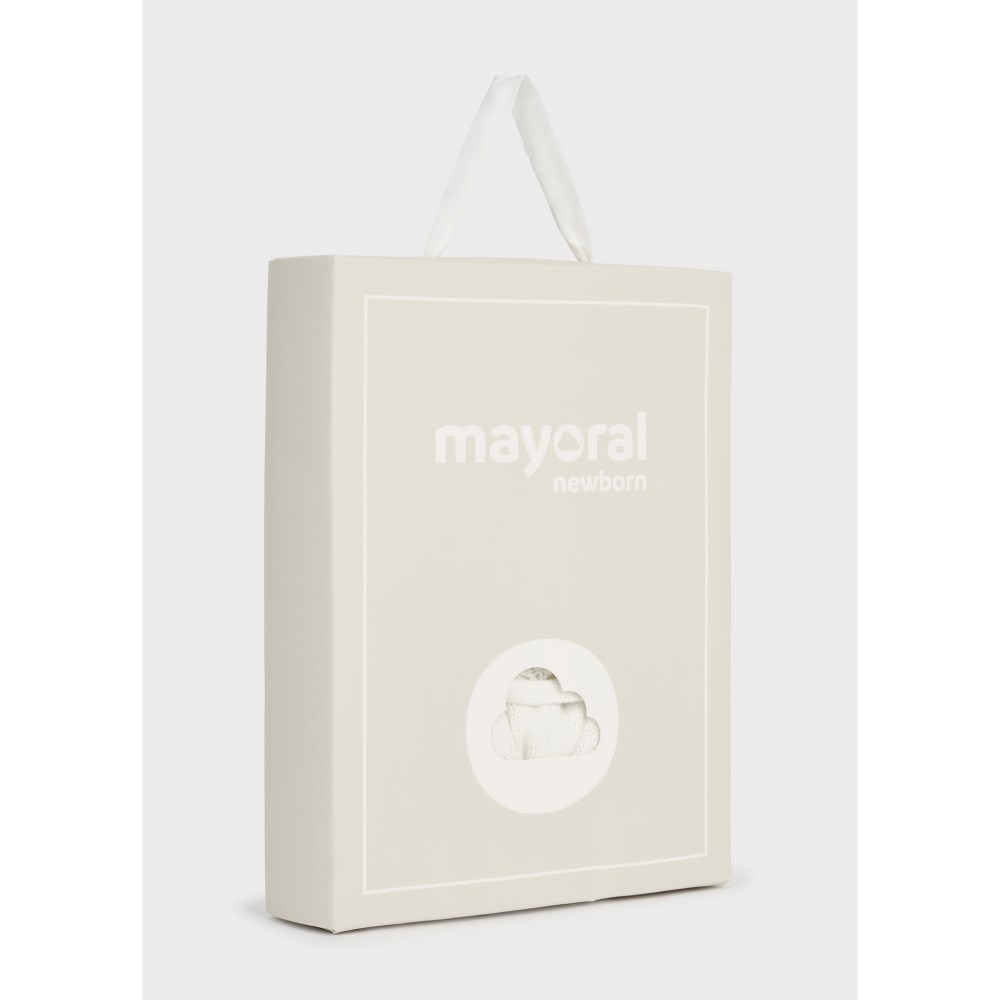 Mayoral Kışlık Kız Bebek Eldiven Bere Atkı Set Krem