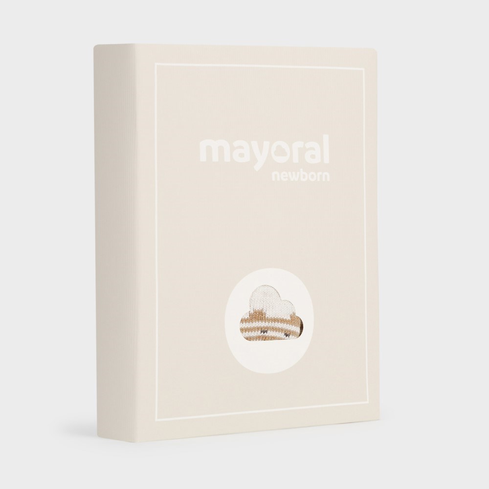 Mayoral Kışlık Erkek Bebek Eldiven Bere Set Krem