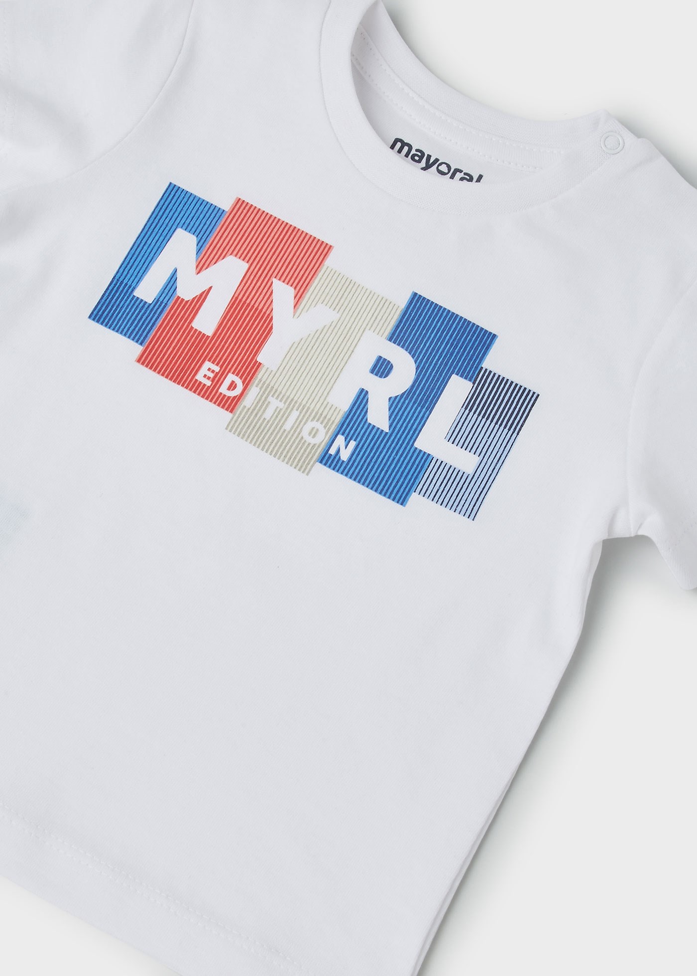 Mayoral Yazlık Erkek Bebek Kısa Kol T-shirt Beyaz