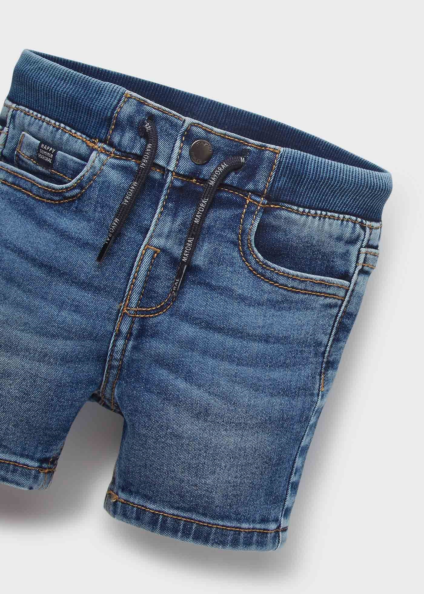 Mayoral Yazlık Erkek Bebek Denim Şort Mavi