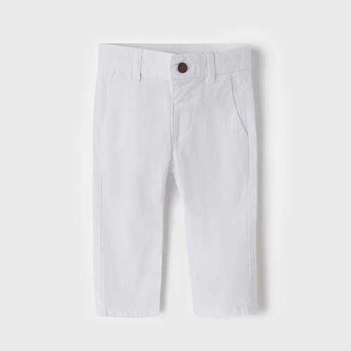 Mayoral Yazlık Erkek Bebek Twill Pantolon Beyaz