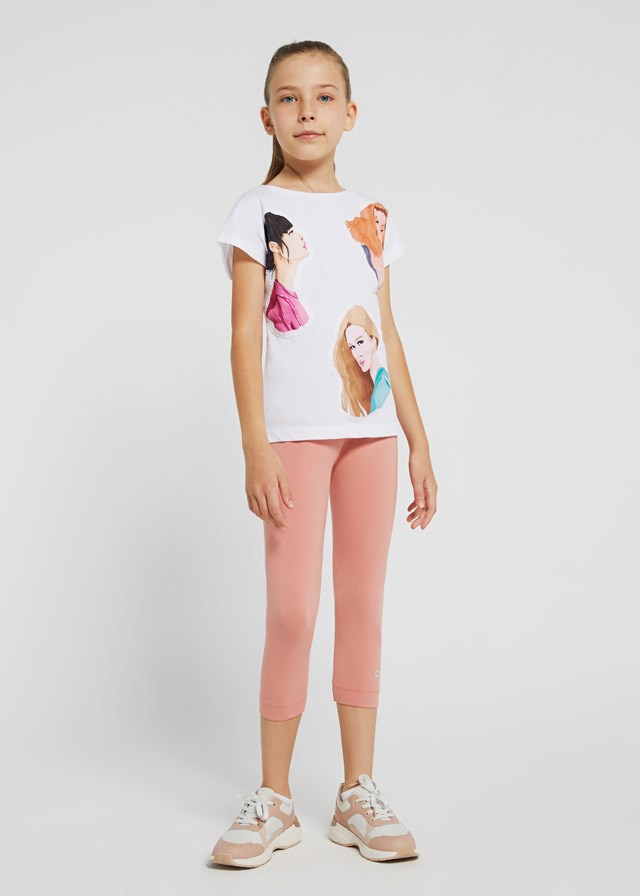 Mayoral Yazlık Kız Basic Capri Tayt Pembe