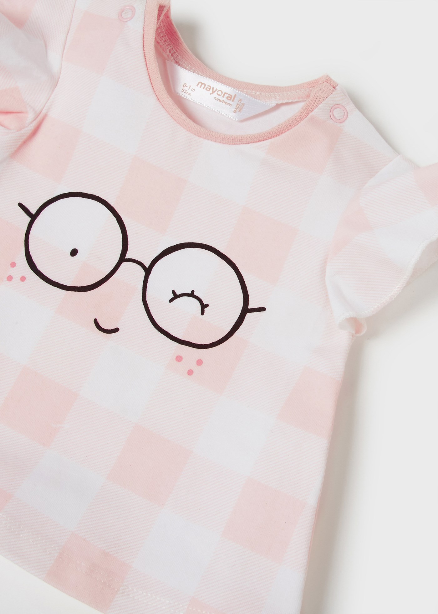 Mayoral Yazlık Kız Bebek Kısa Kol T-shirt 2'li Set Pembe