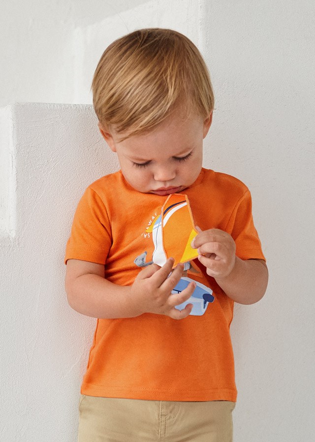 Mayoral Yazlık Erkek Bebek Kısa Kol T-shirt Turuncu